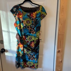Signature by Robbie Bee Vibrant Floral Midi Dress